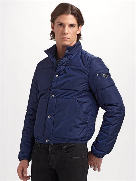 prada puffer jacket baby blue|Prada puffer jacket men.